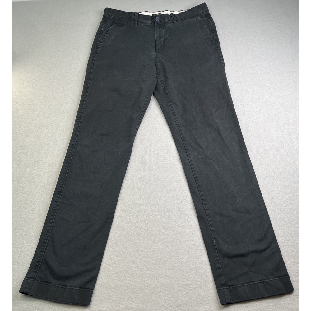 J.Crew Flex Straight Leg Chino Pants Mens 32x34 Black Pants Classic Fit